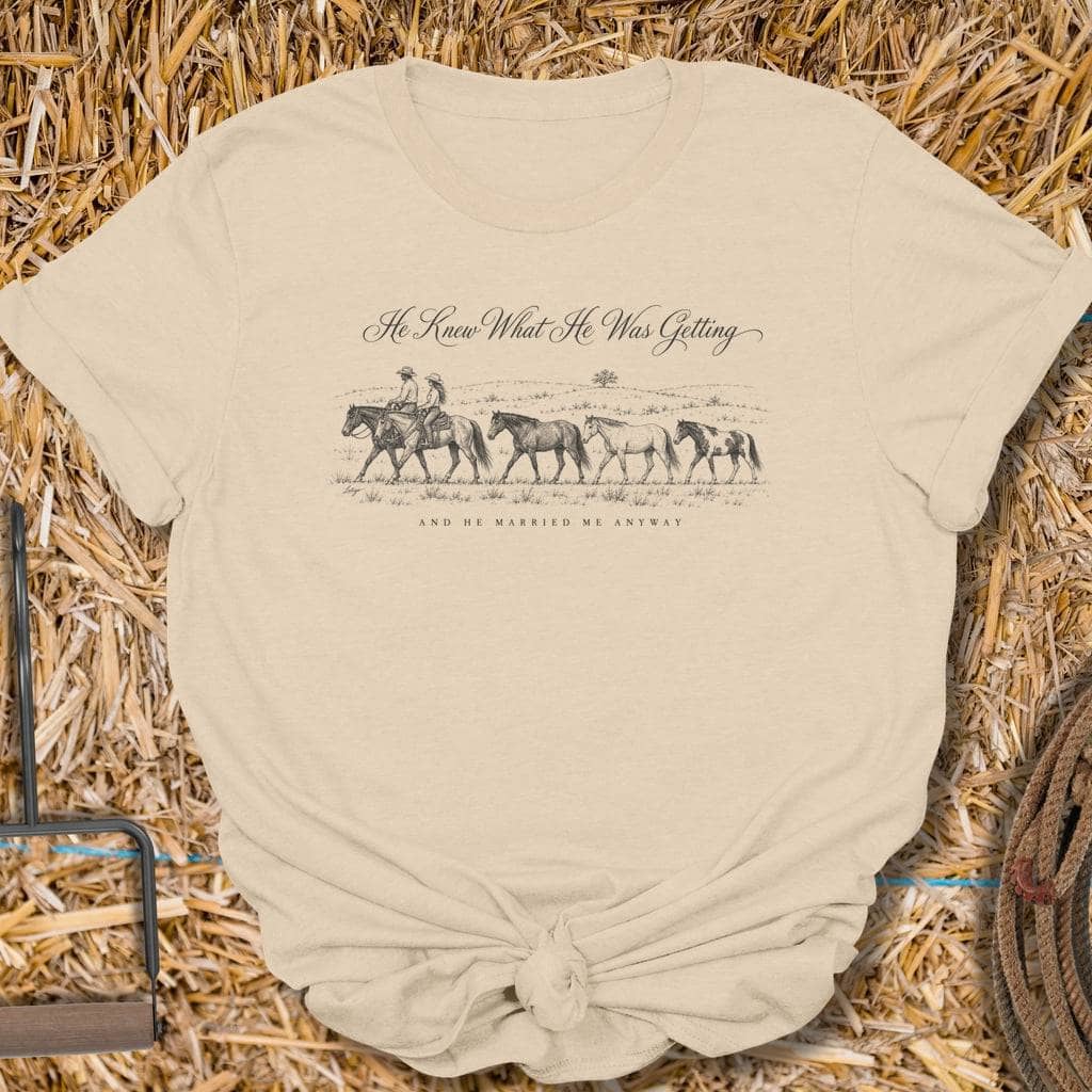 Printify T-Shirt S / Sand Married Me Anyway Tee