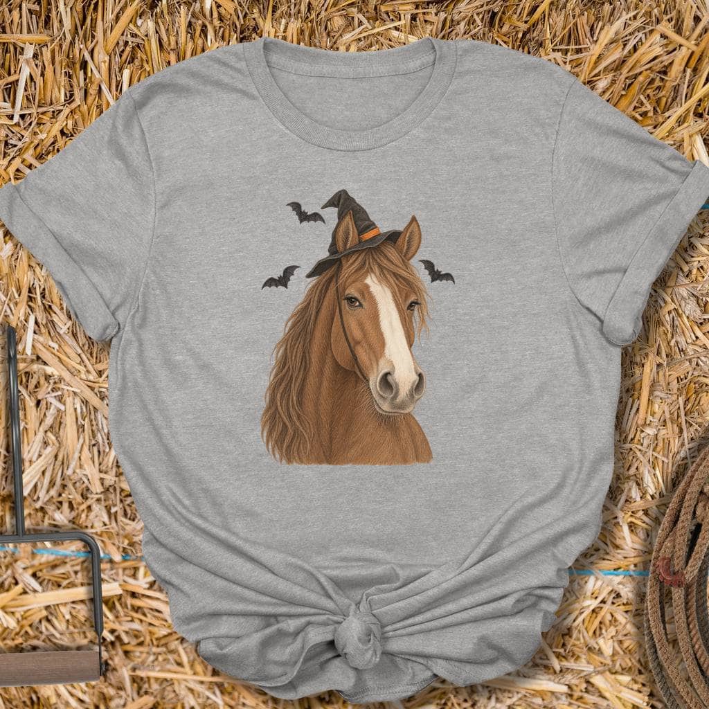 Printify T-Shirt S / Sport Grey Horse Witch Tee