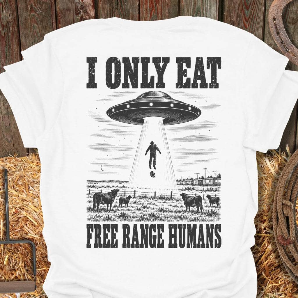 Printify T-Shirt S / White Free Range Tee