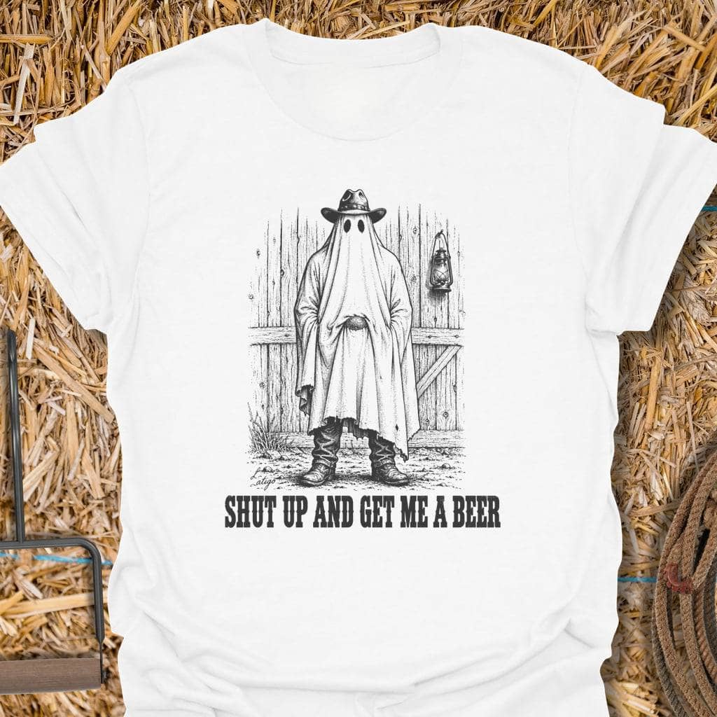 Printify T-Shirt S / White Get Me A Beer Tee