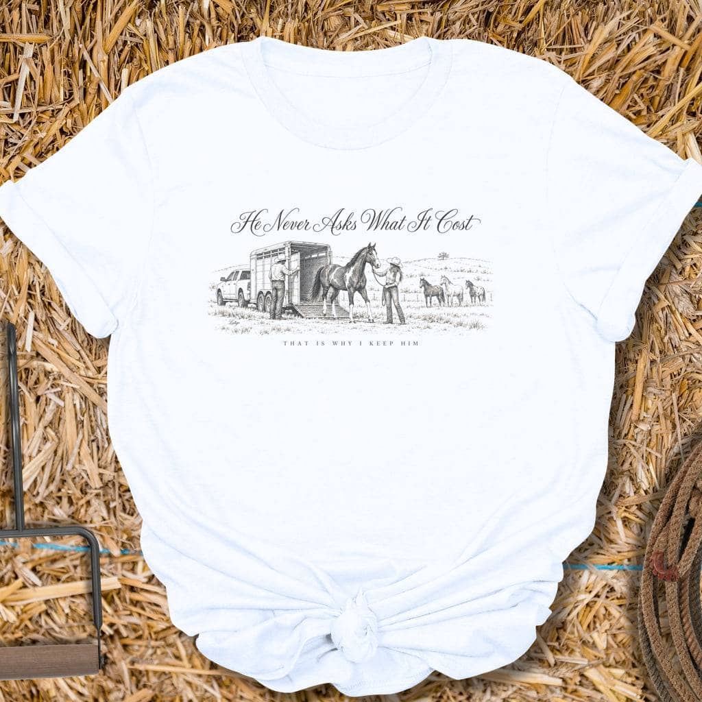 Printify T-Shirt S / White Why I Keep Him Tee