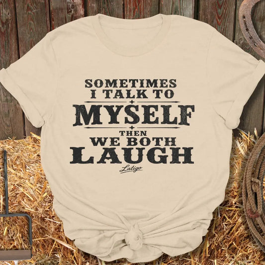 Printify T-Shirt Sand / S Both Laugh Tee