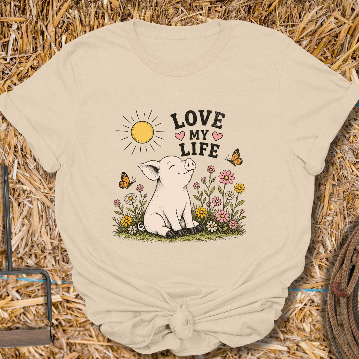 Printify T-Shirt Sand / S Love My Life Tee