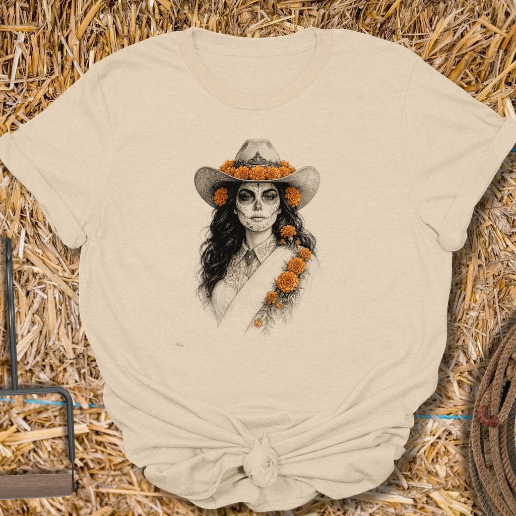 Printify T-Shirt Sand / S Marigold Muerta Tee