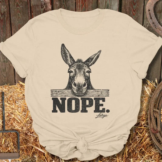 Printify T-Shirt Sand / S Nope Tee