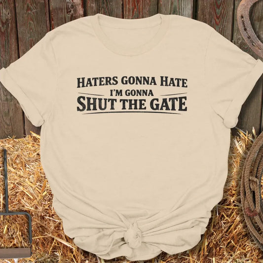 Printify T-Shirt Sand / S Shut The Gate Tee