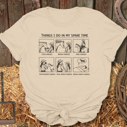 Printify T-Shirt Sand / S Spare Time Tee