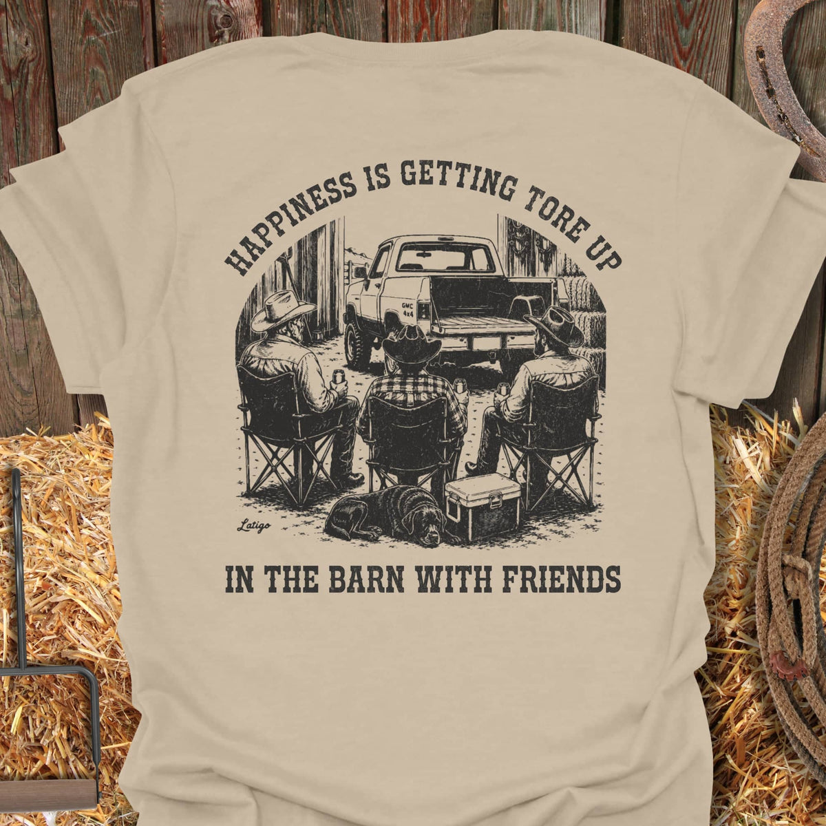 Printify T-Shirt Sand / S Tore Up Back Tee