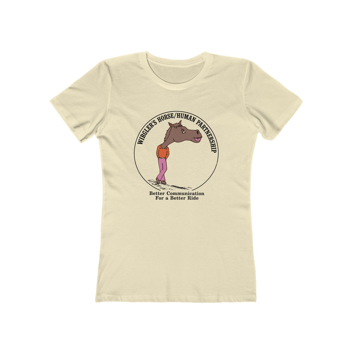 Printify T-Shirt Solid Natural / S More Logo Boyfriend Tee
