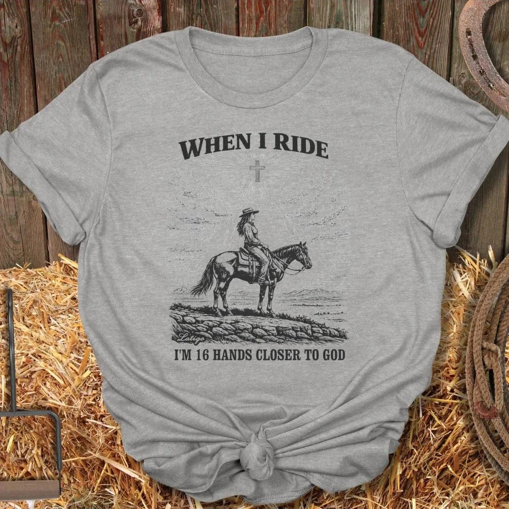 Printify T-Shirt Sport Grey / S 16 Hands Cowgirl Tee