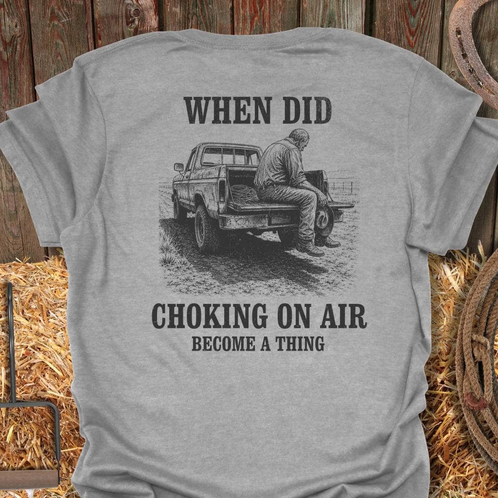 Printify T-Shirt Sport Grey / S Choking On Air Tee