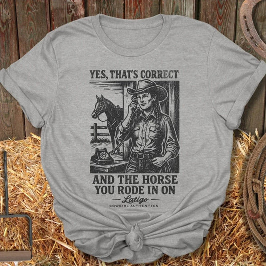 Printify T-Shirt Sport Grey / S Correct Cowgirl Front Tee