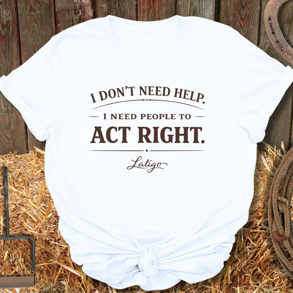 Printify T-Shirt White / S Act Right Tee