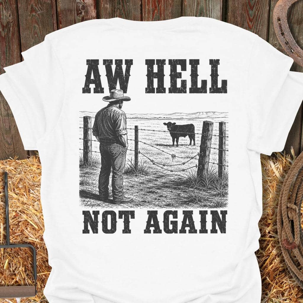 Printify T-Shirt White / S Aw Hell Tee