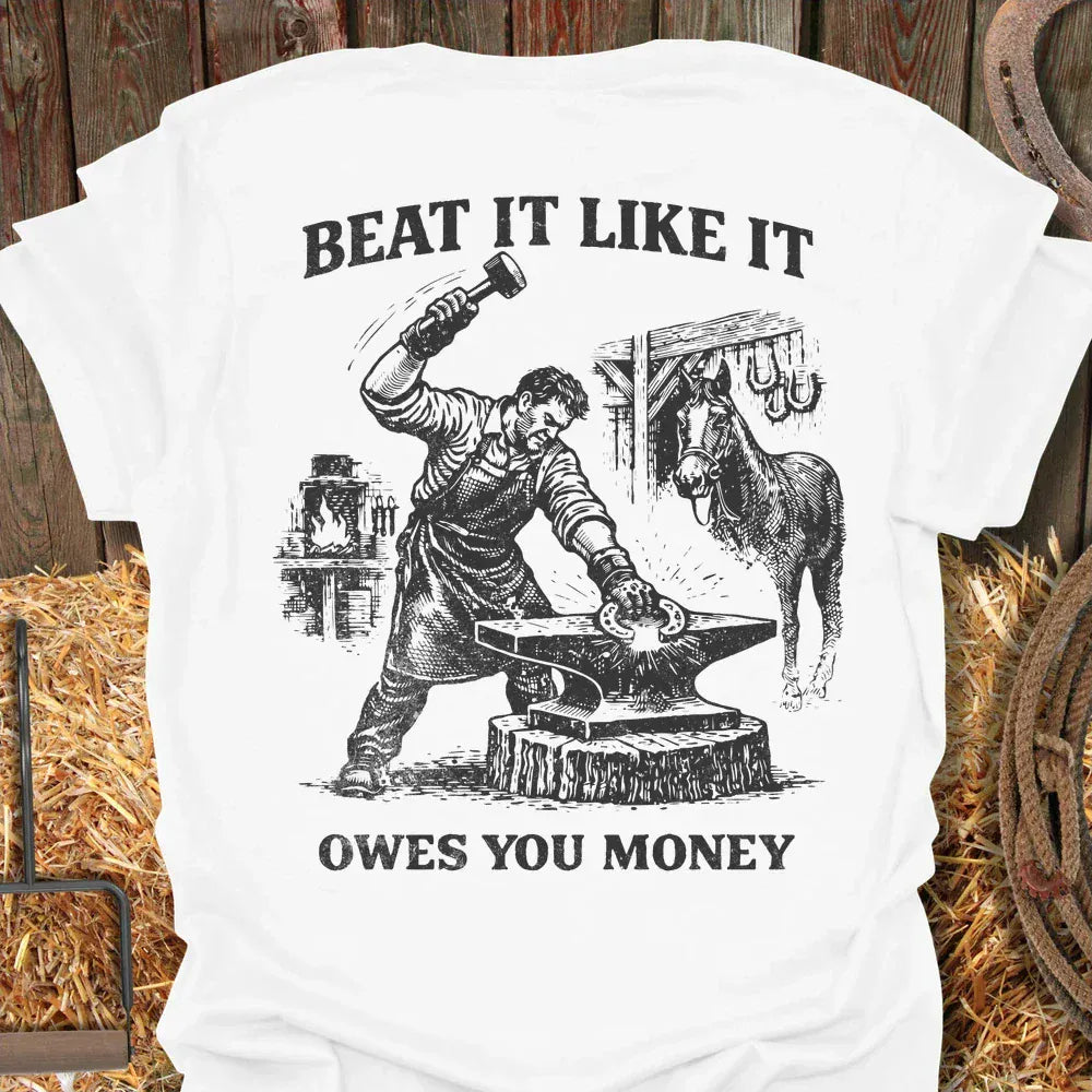 Printify T-Shirt White / S Beat It Tee