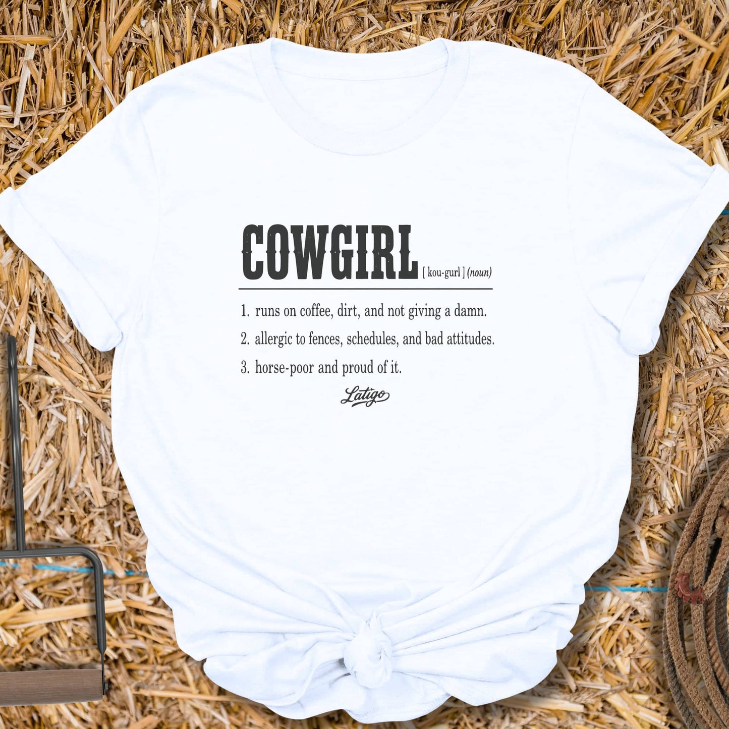 Printify T-Shirt White / S Cowgirl Tee