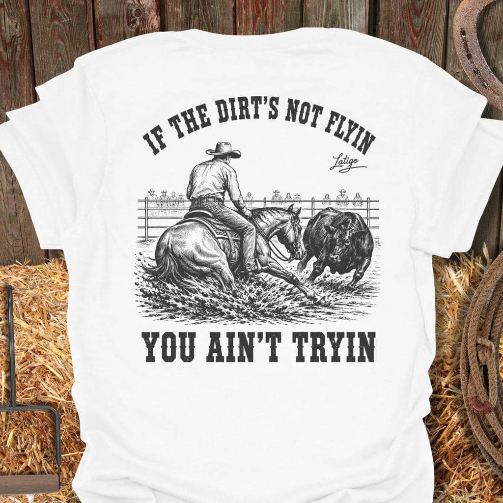 Printify T-Shirt White / S Dirt Flyin Tee