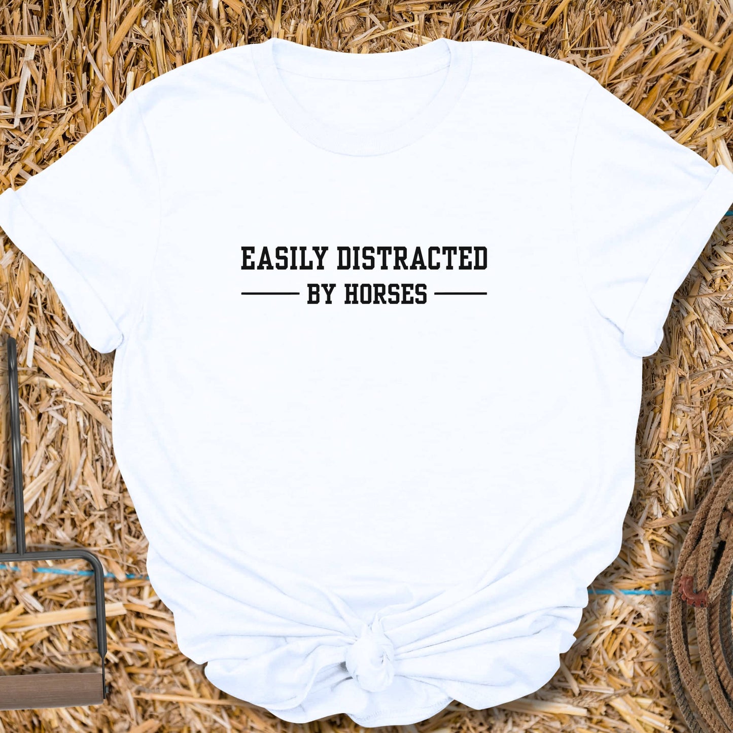 Printify T-Shirt White / S Distracted Tee