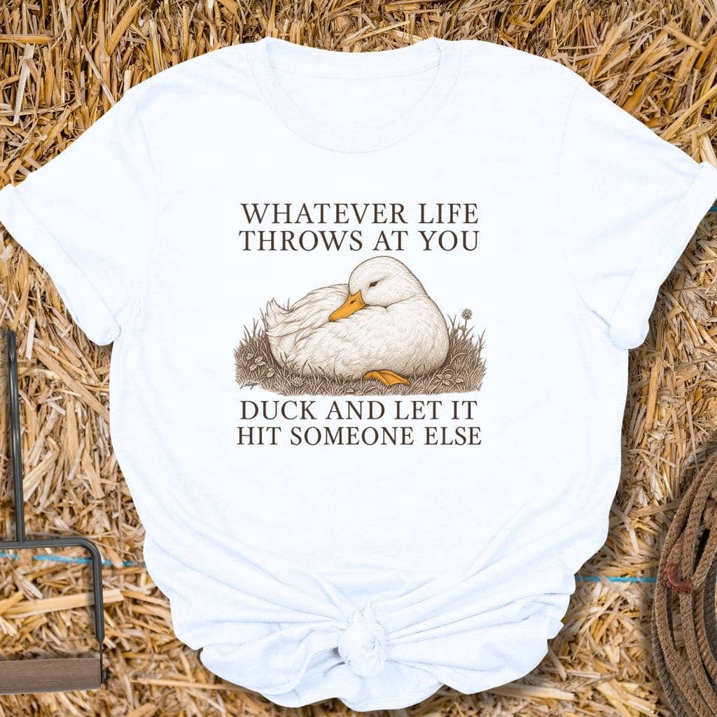 Printify T-Shirt White / S Duck Tee