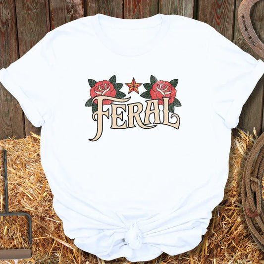 Printify T-Shirt White / S Feral Tee