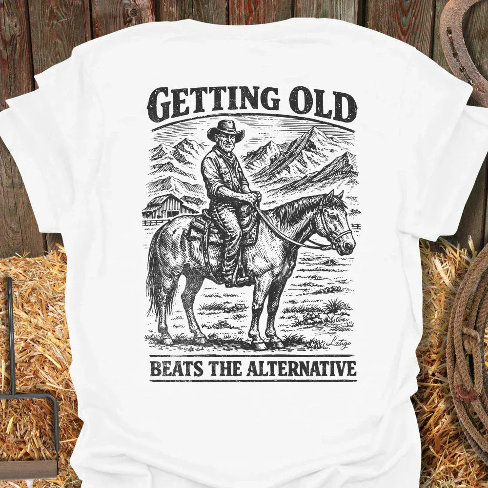Printify T-Shirt White / S Getting Old Tee
