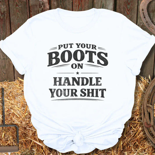 Printify T-Shirt White / S Handle It Tee