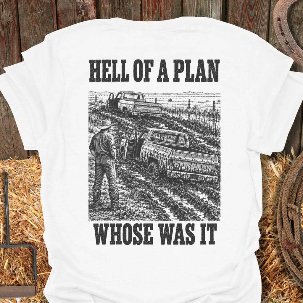 Printify T-Shirt White / S Hell Of A Plan Tee