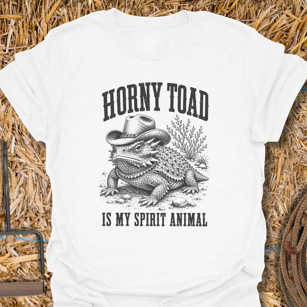 Printify T-Shirt White / S Horny Toad Tee