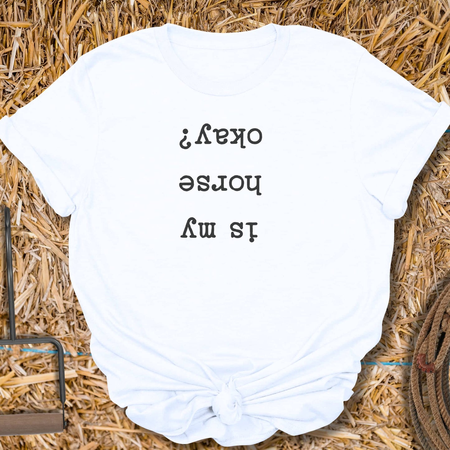 Printify T-Shirt White / S Horse Okay Tee