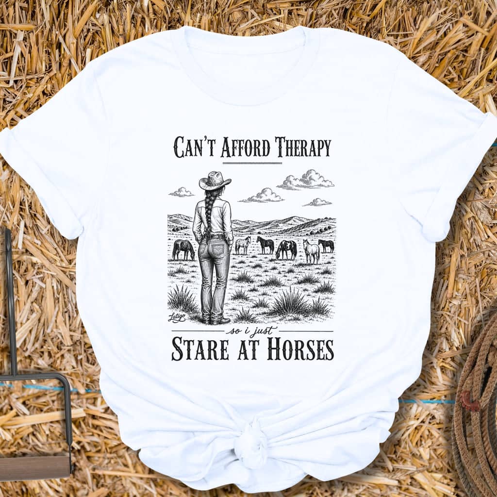 Printify T-Shirt White / S Horse Therapy Tee