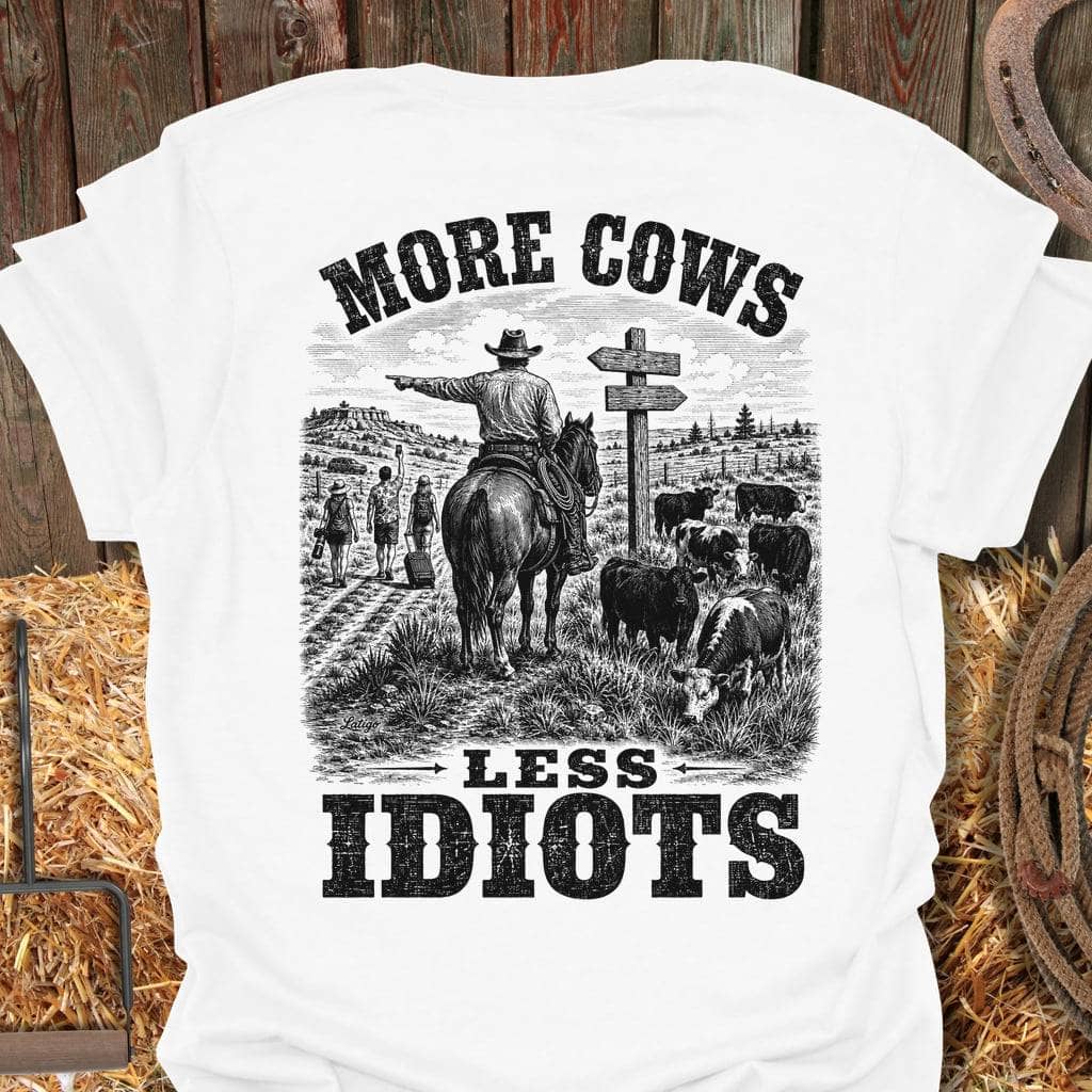 Printify T-Shirt White / S More Cows Tee
