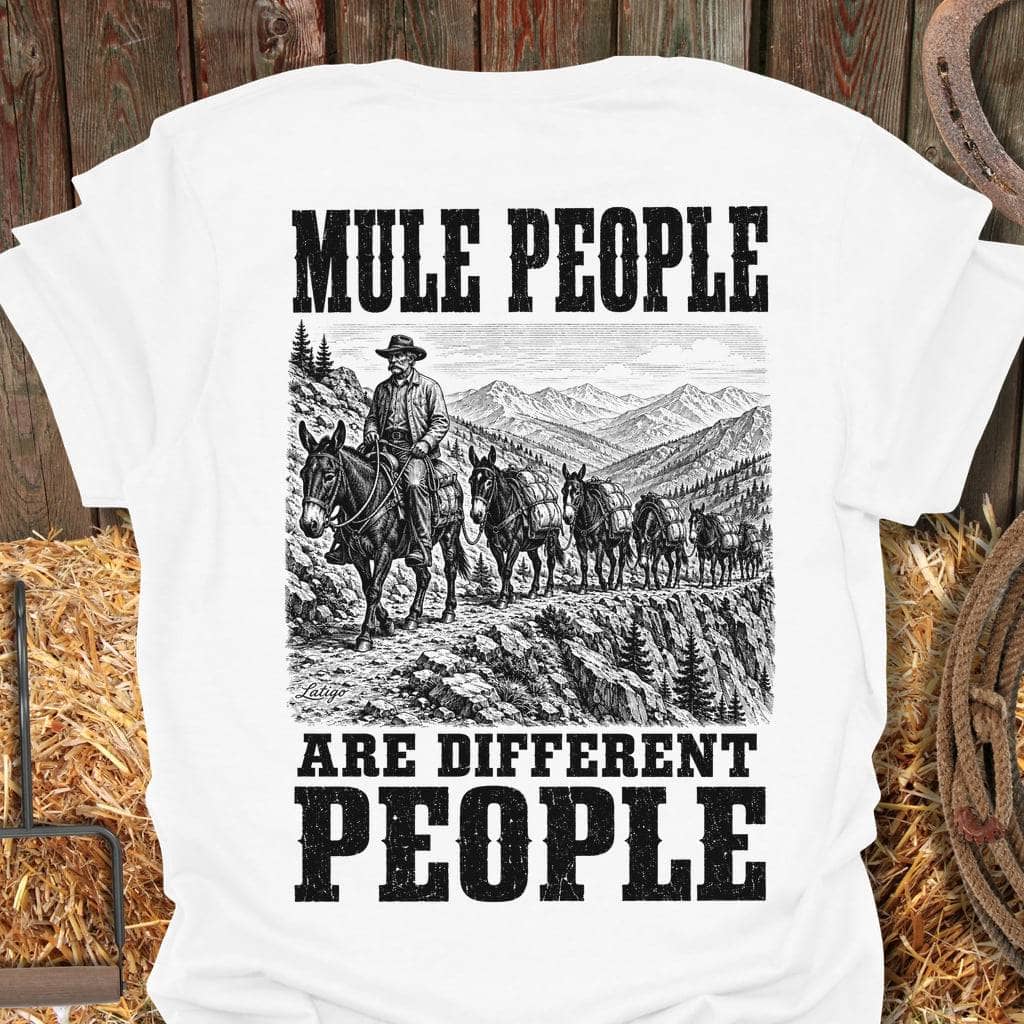 Printify T-Shirt White / S Mule People Tee