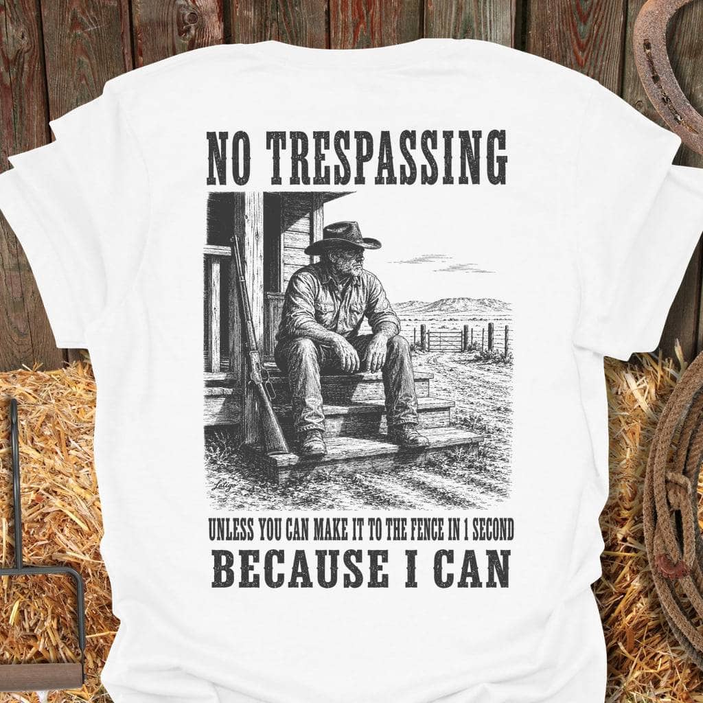 Printify T-Shirt White / S No Trespassing Tee