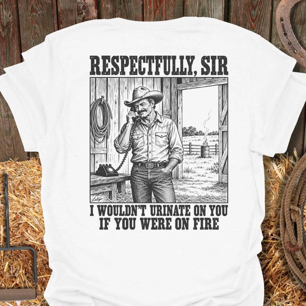Printify T-Shirt White / S On Fire Tee