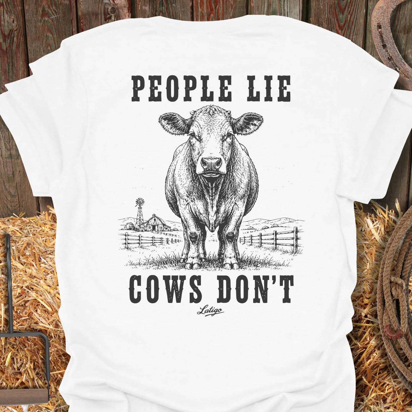 Printify T-Shirt White / S People Lie Tee