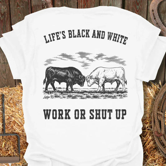 Black And White Tee - White