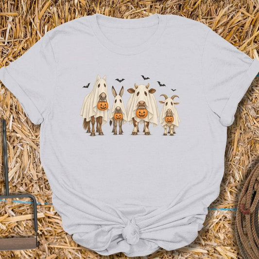 Latigo Cowboy Ghost Barn Tee T-Shirt S / Ice Grey