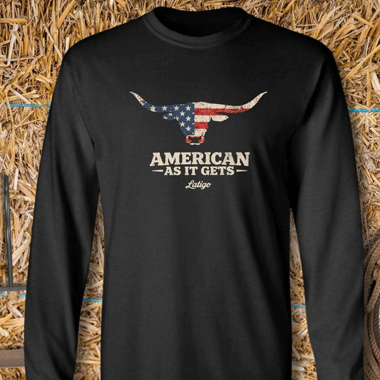 Latigo Cowboy American As It Gets Long Sleeve Tee Long-sleeve S / Black