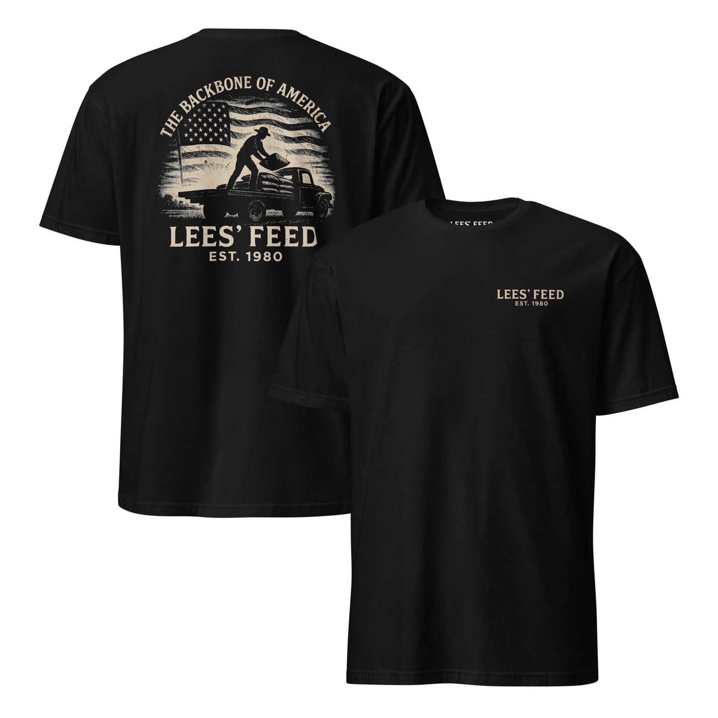 Latigo-Cowboy Authentics Black / S Lees' Feed – The Backbone of America Tee