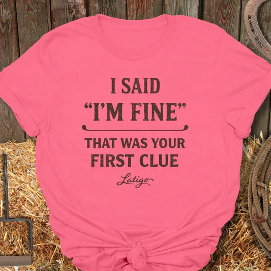 Latigo-Cowboy Authentics Coral Silk / S I'm Fine Tee