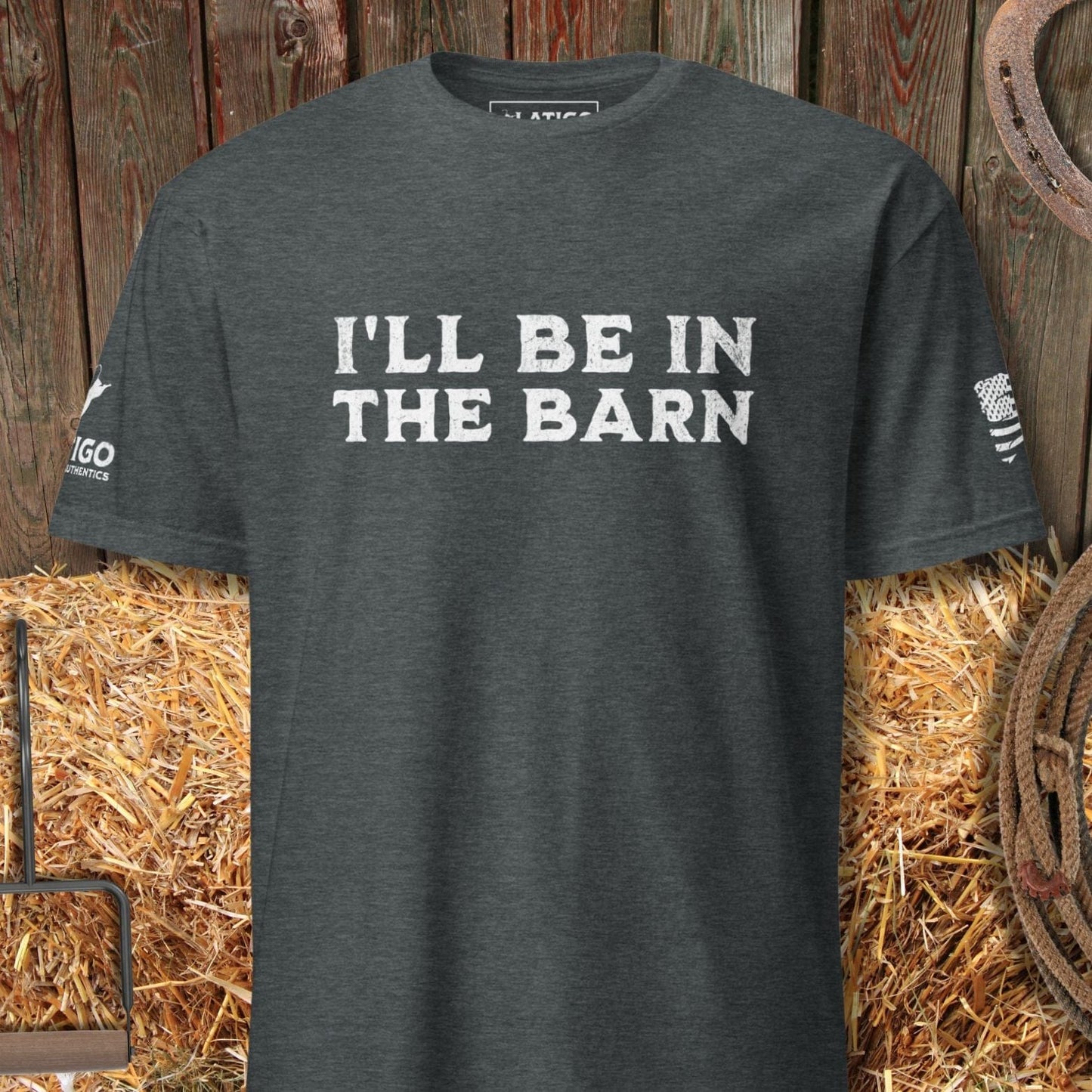 Latigo-Cowboy Authentics Dark Heather / S Barn Tee