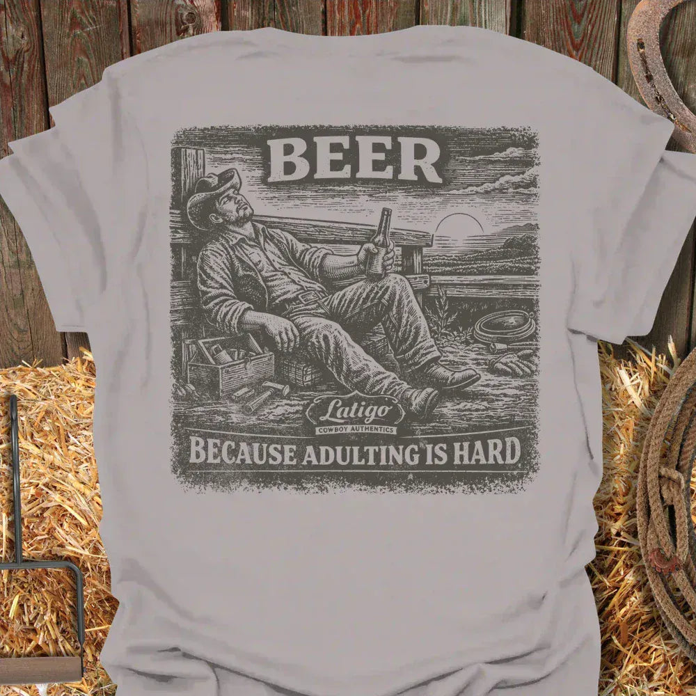 Latigo-Cowboy Authentics Ice Grey / S Adulting Tee