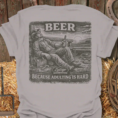 Latigo-Cowboy Authentics Ice Grey / S Adulting Tee