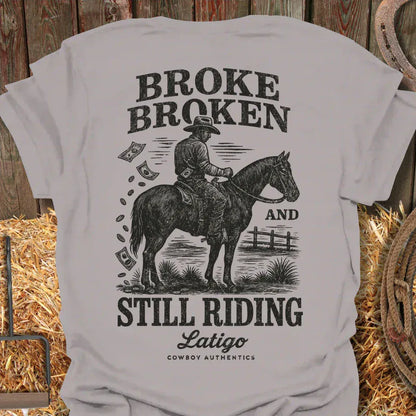 Latigo-Cowboy Authentics Ice Grey / S Broken Tee