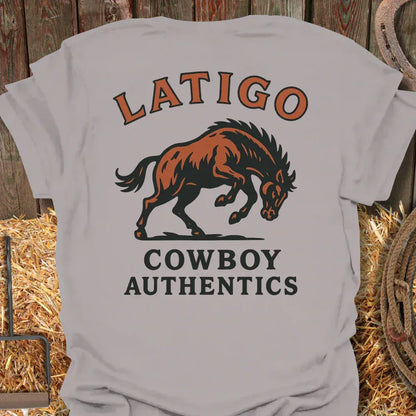 Latigo-Cowboy Authentics Ice Grey / S Bucking Tee