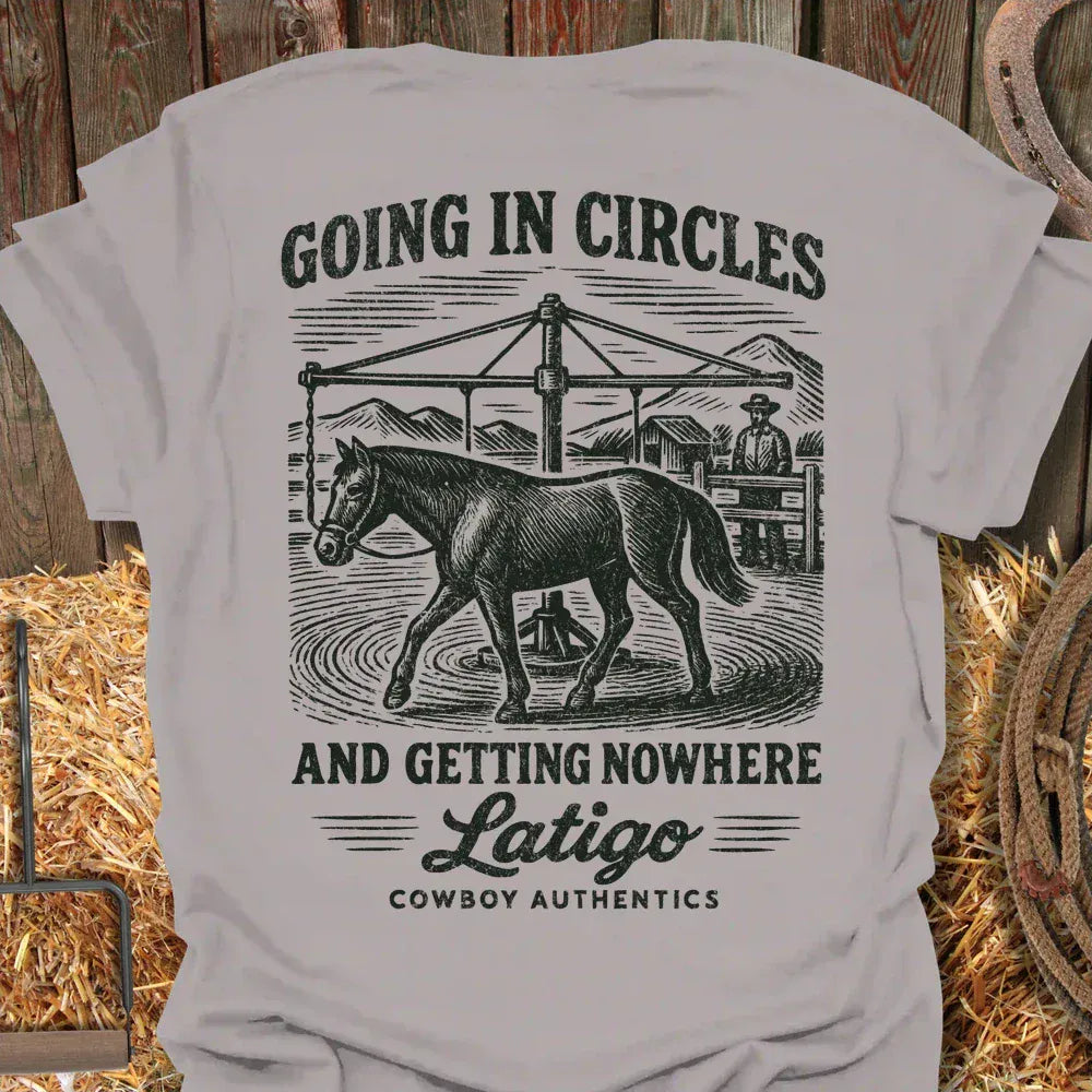 Latigo-Cowboy Authentics Ice Grey / S Circles Tee