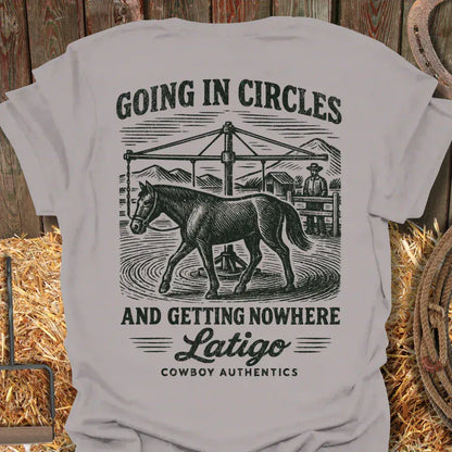 Latigo-Cowboy Authentics Ice Grey / S Circles Tee
