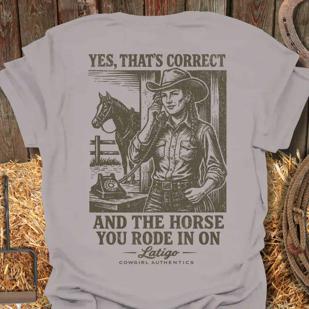 Latigo-Cowboy Authentics Ice Grey / S Correct Cowgirl Tee