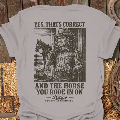 Latigo-Cowboy Authentics Ice Grey / S Correct Tee