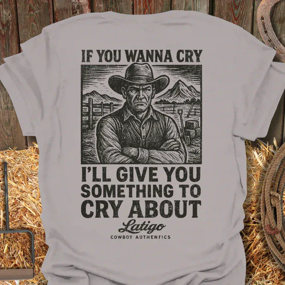 Latigo-Cowboy Authentics Ice Grey / S Cry Tee